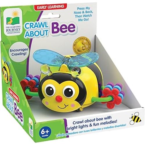 The Learning Journey Early Learning - Crawl About Bee - Crawling Toys for Babies 6-12 Months - Bright Lights and Fun Melodies - Award Winning Toys