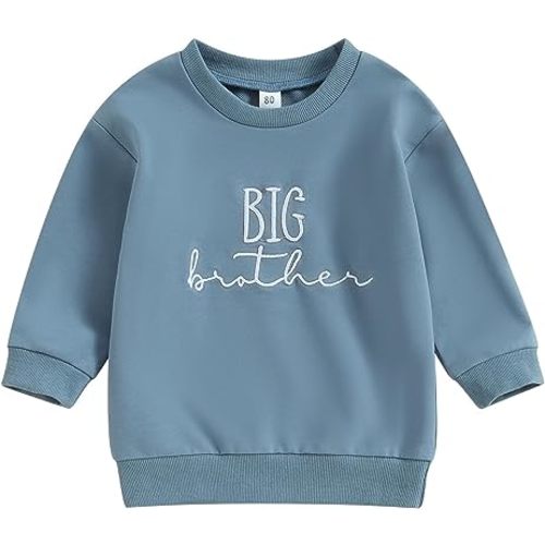 Big Brother Little Brother Matching Outfits Toddler Baby Boy Crewneck Sweatshirt Pullover Shirt Fall Clothes