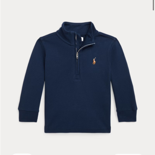 Cotton Interlock Quarter-Zip Pullover