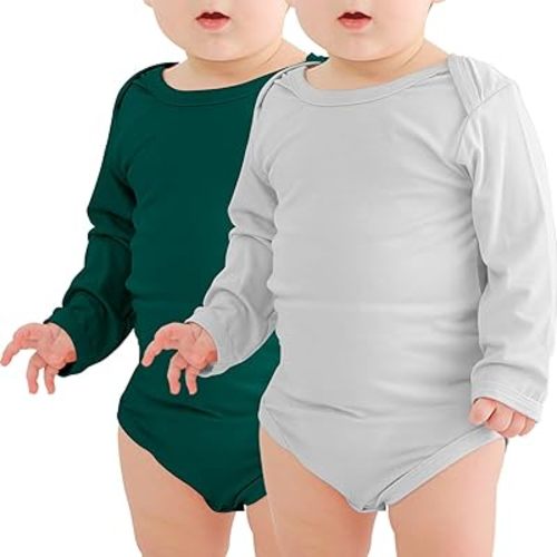 Jimonda Baby Rompers | Soft Summer Long-Sleeve Bodysuit for Newborns 0-24M | Breathable Infant Onesie with Snap Buttons