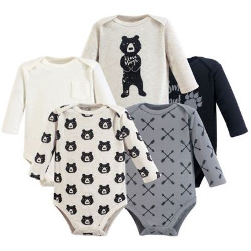 Luvable Friends Yoga Sprout Long-Sleeve Bodysuits 5pk, Cozy Bear, 3-6M