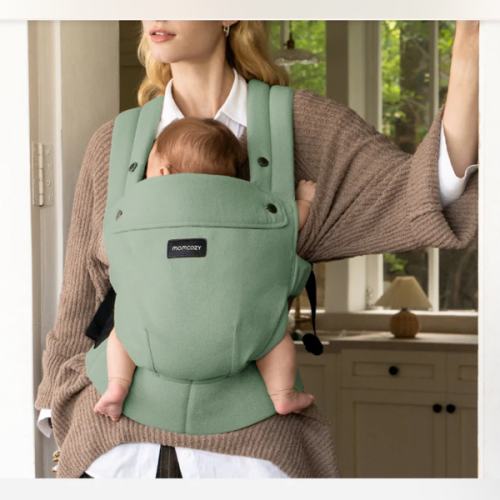 Momcozy Ergonomic Baby Carrier - Breathable Cotton Linen for 3M+