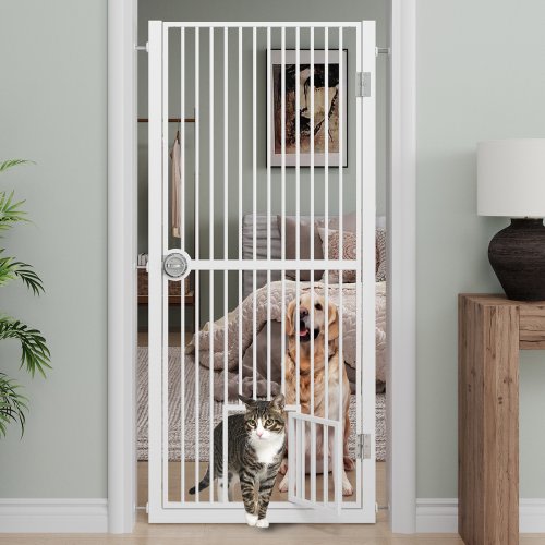 LovMor 61-in Extra Tall Adjustable Width Dog & Cat Gate