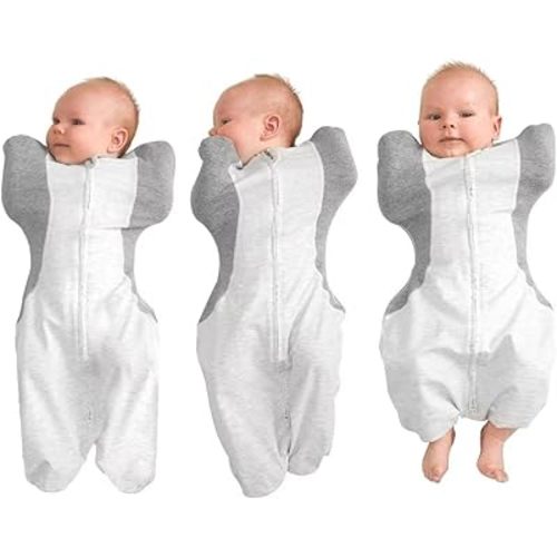 KIDIRA Swaddle for Newborns, Baby Swaddles 1-3 Months 5-13lb, Arms Up Swaddle 1-3 Months Newborn with Moisture-Wicking Fabric, Promotes Healthy Hip Development, 2-Way Zipper & Foot Buttons, 1Pack