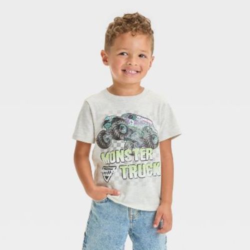 Toddler Boys' Monster Jam T-shirt - Beige 3t