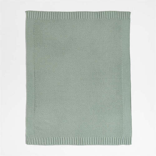 Personalized Bubble Knit Verte Green Baby Stroller Blanket
