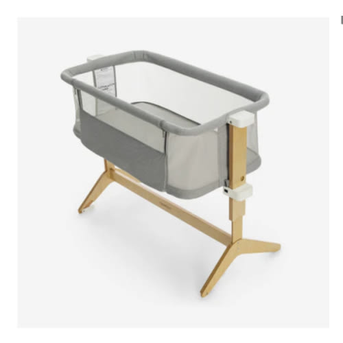 Newton Baby Bassinet & Bedside Sleeper with Mattress & Sheet - Ultra-Breathable & Completely Washable, Removable Dual-Layer Cover | Solid Birch Frame Adjustable Height & Infant Access Opening