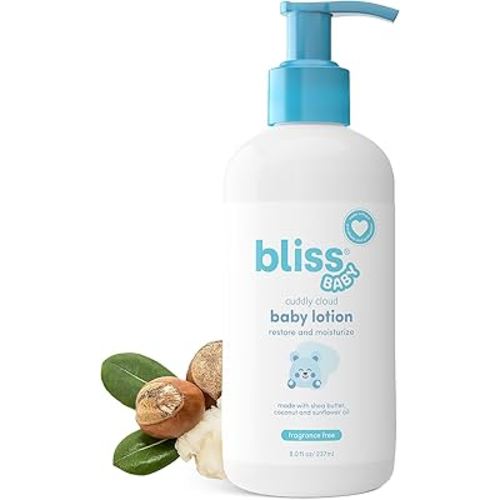 Bliss Baby Lotion, Premium & Fragrance-Free, For Dry & Sensitive Skin, Hydrating Daily Lotion - For Babies, Kids & Adults, Vegan, Hypoallergenic, Dermatologist Tested, Clean & Gentle, 8 fl oz.