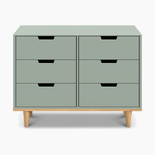 daVinci Marley 6-Drawer Double Dresser - Light Sage/Honey
