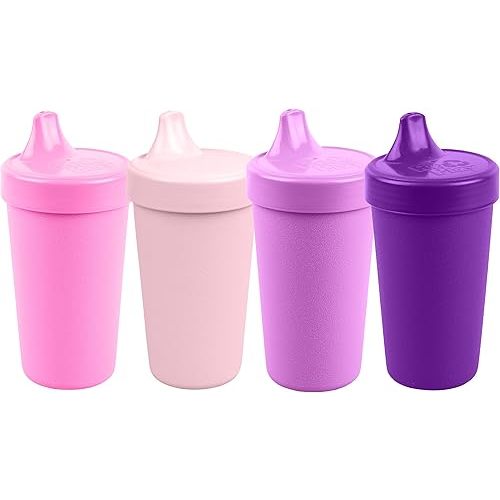 Re-Play Sippy Cups for Toddlers - 10 Oz. Reusable Spill Proof Cups for Kids, Dishwasher/Microwave Safe - Set of 4-3.13" x 6.25" - Princess