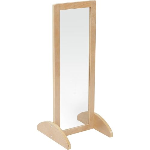 ECR4Kids Toddler Single-Sided Bi-Directional Mirror, Kids Furniture, Natural