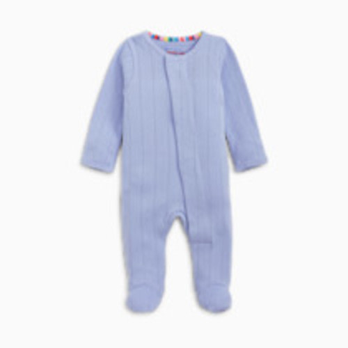 Magnetic Me Pointelle Organic Cotton Footie - Wisteria Pointelle, 0-3 M