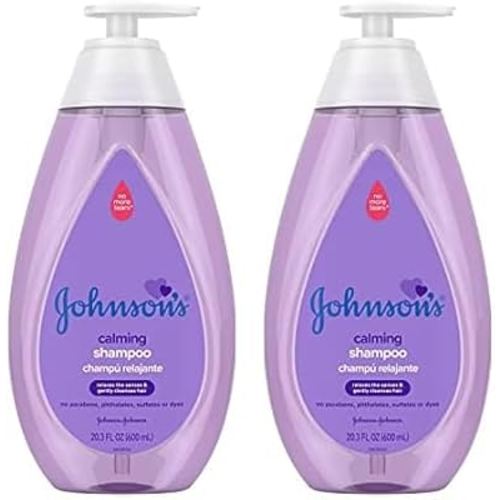 Amazon.com: Johnson's Baby Calming Baby Shampoo with Soothing NaturalCalm Scent, Hypoallergenic & Tear-Free Baby Hair Shampoo, Free of Parabens, Phthalates, Sulfates & Dyes, 20.3 fl. oz : Baby