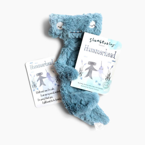 Slumberkins Snuggler & Board Book Gift Bundle - Pacific Hammerhead (Conflict Resolution)