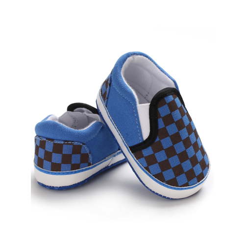 Madjtlqy Baby toddler shoes, soft-soled slippers, sneakers, checkered children's non-slip shoes