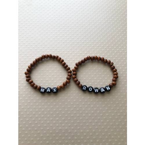 Boys name bracelet | Boys name wood bracelet | Boys bracelet