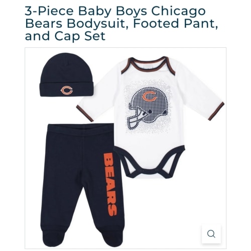 3-Piece Baby Boys Chicago Bears Bodysuit, Footed Pant, and Cap Set – Gerber Childrenswear