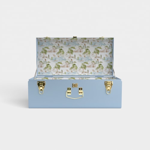 Petite Trunk - Light Blue - Heritage Hunt / Embroidery