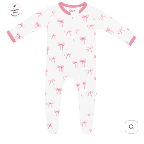 Zippered Footie in Bow