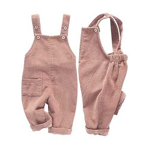 Mornyray Toddler Boy Girl Soft Corduroy Suspender Pants Kids Overalls Loose Retro