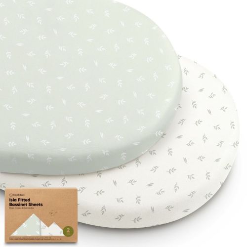 KeaBabies Bassinet Sheet for Baby Girls, Boys, 2-Pack Isla Fitted Bassinet Sheets, Bassinet Mattress Sheets