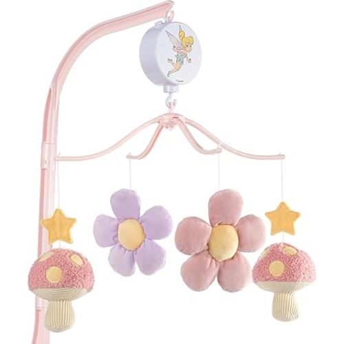 Bedtime Originals Disney Tinker Bell Floral Musical Baby Crib Mobile Soother Toy