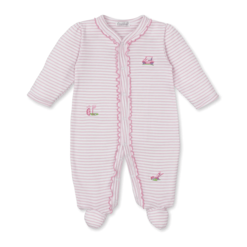 Fairway Foursome Pink Stripe Footie