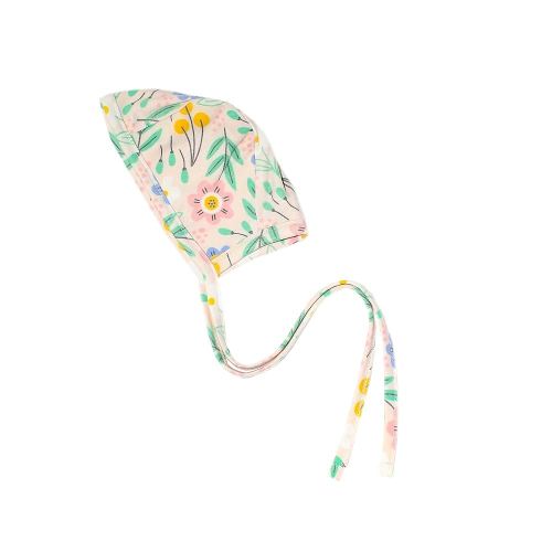 Copper Pearl Baby Bonnets: Ultra-Soft, Comfy to Wear, Tie-On Infant Sun Hat for Protection Against UV Rays, Trendy Coordinating Designs Swaddles, 3-6 Months - Clara