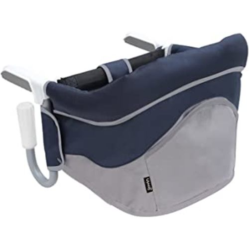 Hook On High Chair, Clip on High Chair for Babies and Toddlers, Portable & Foldable Table High Chair for Home and Travel (Navy Blue)