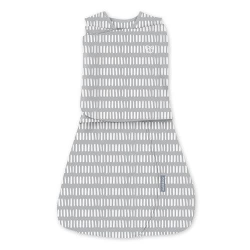 Ingenuity SwaddleMe Arms Free Convertible Swaddle, 1-Pack, Fits Babies 3-6 Months - Dashed Lines