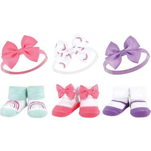 Hudson Baby Girl's Headband and Socks Giftset