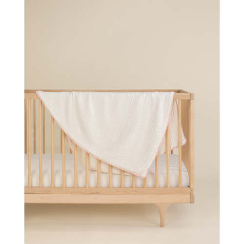 Willaby Heirloom Lace Baby Blanket - Rose