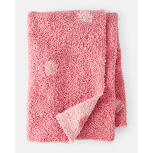 Girls Polka Dot Stroller Blanket - Pink