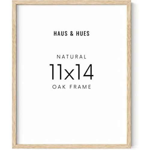 HAUS AND HUES 11x14 Wood Picture Frame - 11x14 Frame Wood Natural Wood Frame 11x14 Picture Frame Wood Picture Frames 11x14 Frame Art Poster Frames 11x14 Document Frames For 11x14, BEIGE FRAMED
