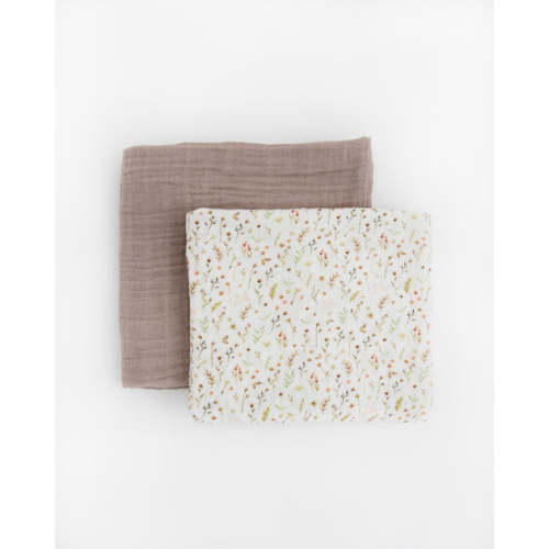 Organic Cotton Muslin Swaddle Blanket 2 Pack - Floral Field– Little Unicorn USA