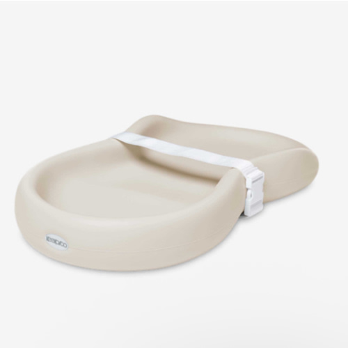 Keekaroo Peanut Changer Baby Vanilla– The Original Made in USA Easy-to-Clean Changing pad and The only Shell Over Foam, Fully Water Repellant