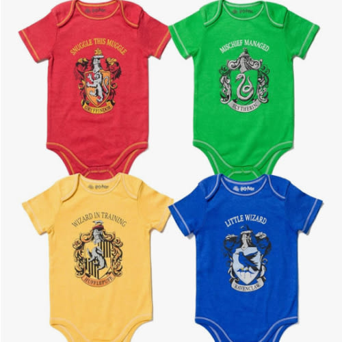 Harry Potter Baby 4 Pack Bodysuits Newborn to Infant