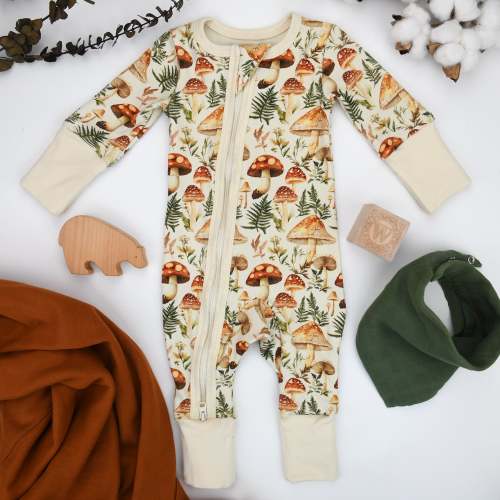 Organic Cotton Baby Pajamas 2-Way Zip Front Zipper Sleeper, Anise