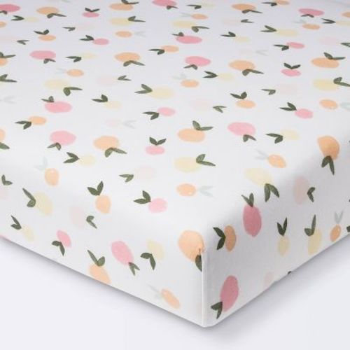 Polyester Rayon Jersey Fitted Crib Sheet - Cloud Island™ Citrus