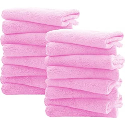 16 Pack Burp Cloths for Baby - 20" by 10" Ultra Absorbent Burping Cloth, Newborn Towel - Milk Spit Up Rags - Burpy Cloths for Unisex, Boy, Girl - Burp Cloths Set (Frozen Berry)