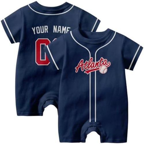 KREDE Baby Clothes Unisex Bodysuit Rompers Custom Name Number for Baby Boys