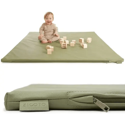 Stylish Padded Baby Play Mat for Your Boy or Girl - Extra Thick & Super Soft Vegan Leather Floor Mat Creates A Safe Play Area for Little Ones - A Beautiful Playmat That Fits Nicely Into Any Playroom