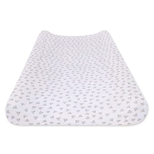 Burt's Bees Baby - Changing Pad Cover, 100% Organic Jersey Cotton Changing Pad Liner for Standard 16 x 32 Inch Changing Mats