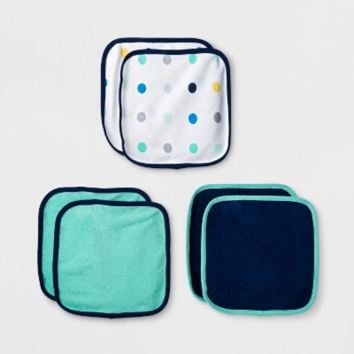 Baby Boys' Gone Wild 6pk Washcloths - Cloud Island™ Blue