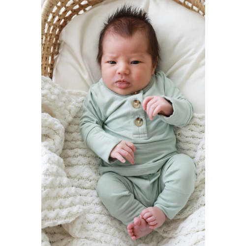 2pc Bamboo Button Top & Bottom