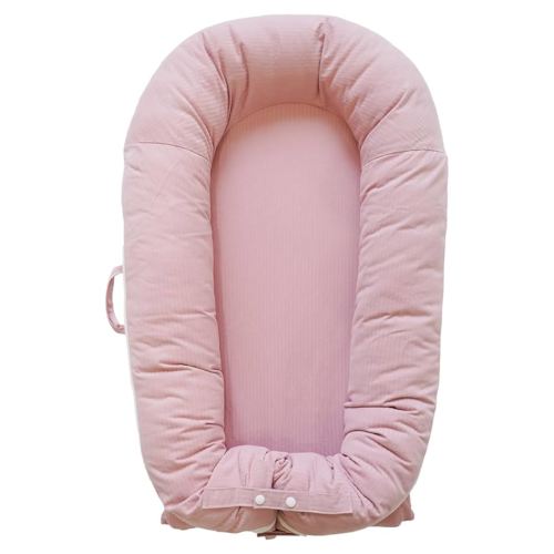 Deluxe Infant Lounger, Baby Nest Cover for Baby Girls & Boys, Newborn Essentials for Baby 0-12 Months, 100% Cotton, Co Sleeper Portable Travel Bed (Mistyrose)