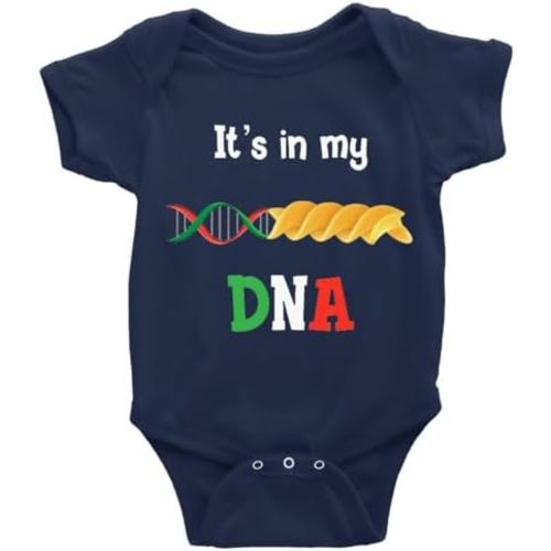 Italian Pasta It's in My DNA Baby Clothes Infant Newborn Organic Bodysuit Romper