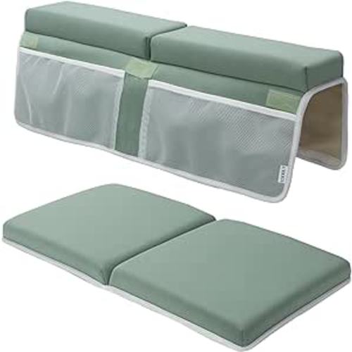 Amazon.com: Baby Bath Kneeler and Elbow Rest Pad Set - Thickest Bathtub Kneeler Pad with Memory Foam and Bath Toys Organizer - Ideal Bath Kneeling Pad for Bathing Baby - Relieve your Knees and Elbows (Green) : Everything Else