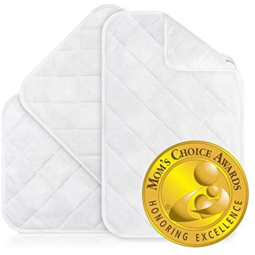 iLuvBamboo Waterproof Changing Pad Liners (Mom’s Choice Gold Award Winner) 3 Pack Thicker, Longer & Wider Changing Table Cover -Portable,Reusable & Washable Diaper Change Mat for Baby Gifts & Showers