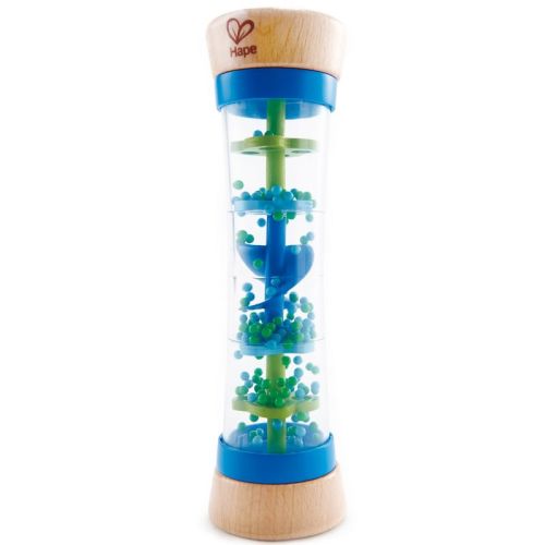 Hape: Beaded Raindrops - Blue- Wooden Soothing Sounds Toy,Infant
